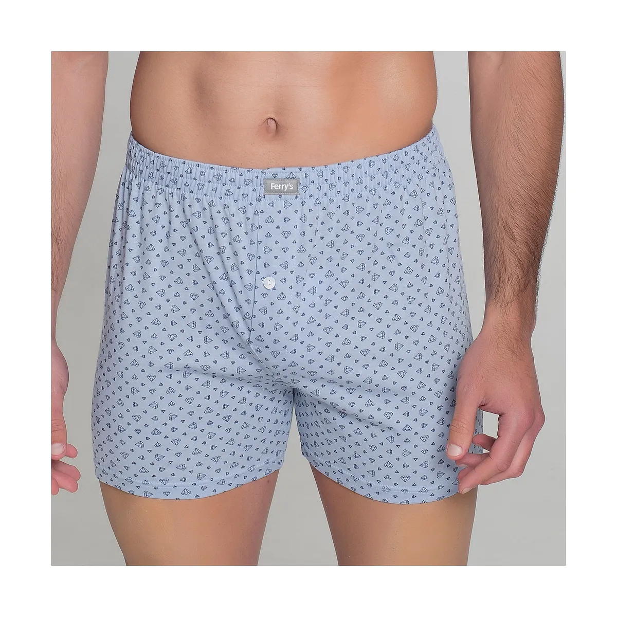 411 PACK 2 BLUE PRINTED BOXERS
