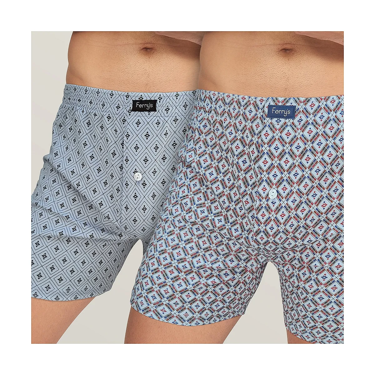 439 PACK 2 DIAMONDS PRINTED BOXERS