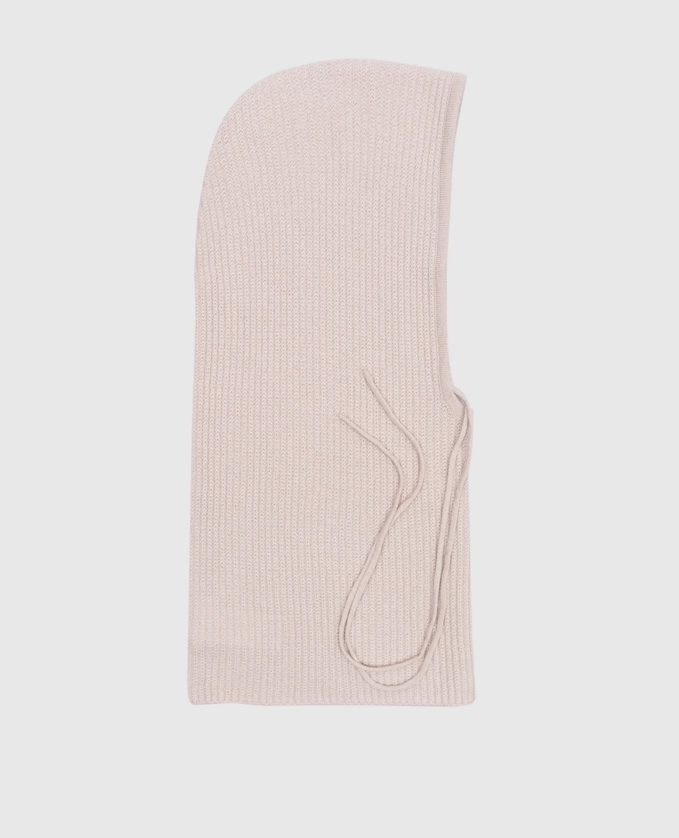 Allude Beige cashmere balaclava