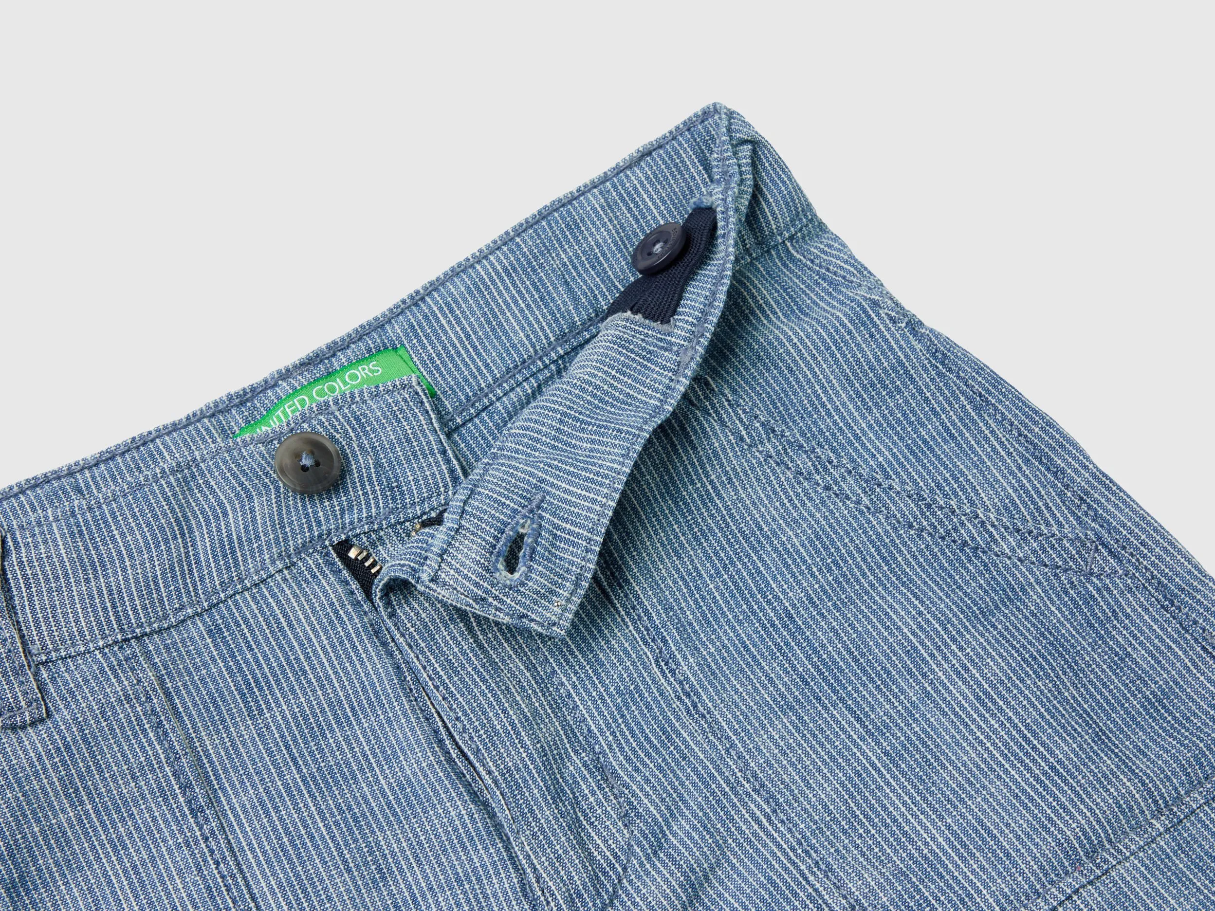 Bermudas de rayas de cambray