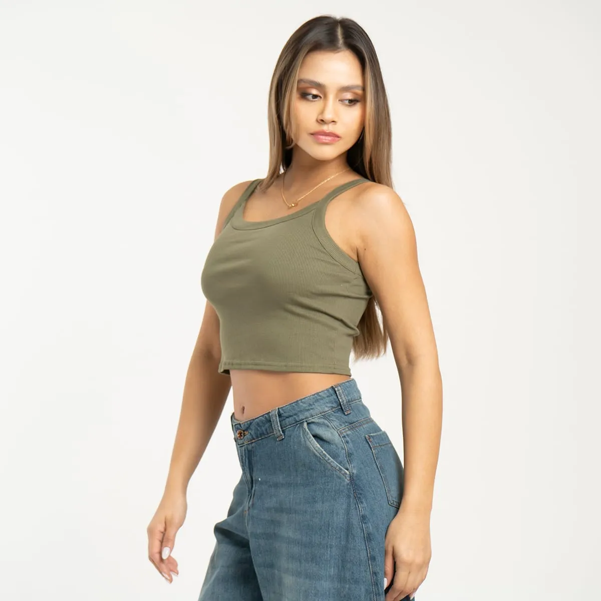 Blusa Crop Manga Sisa Bombom