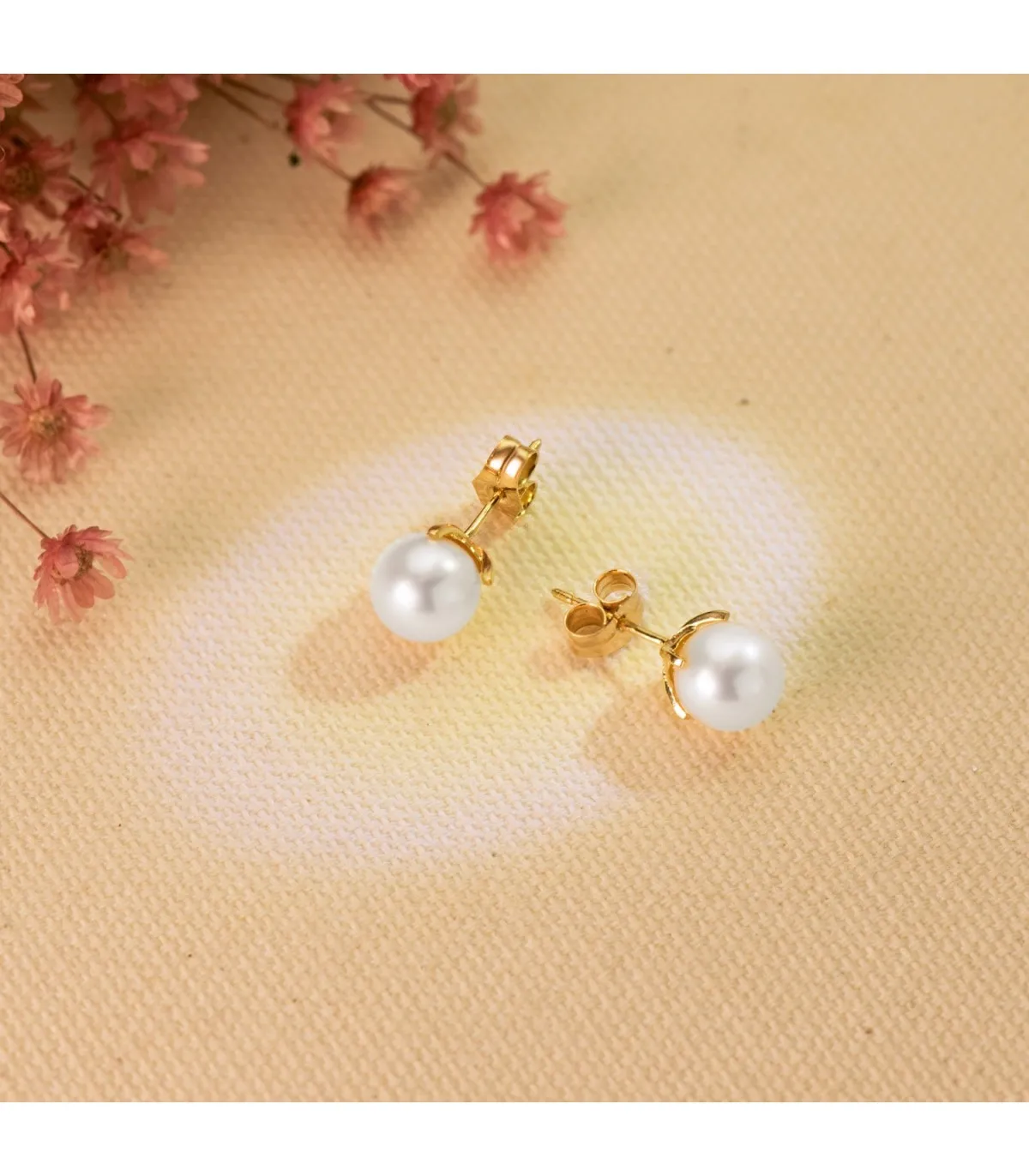 Boucles d'oreilles Kimi Or 18 K Perle de Culture 7 MM