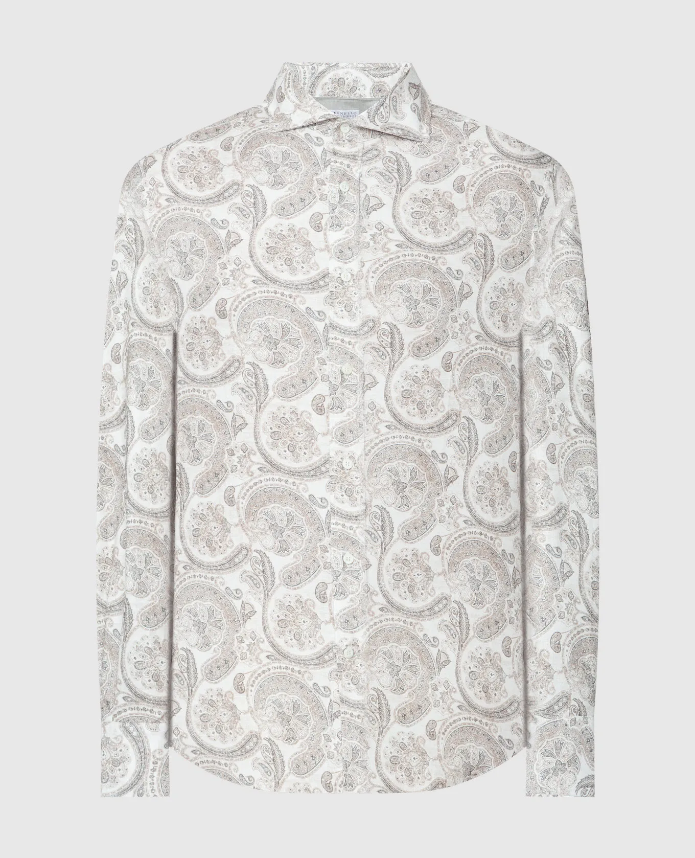 Brunello Cucinelli Beige shirt with paisley print