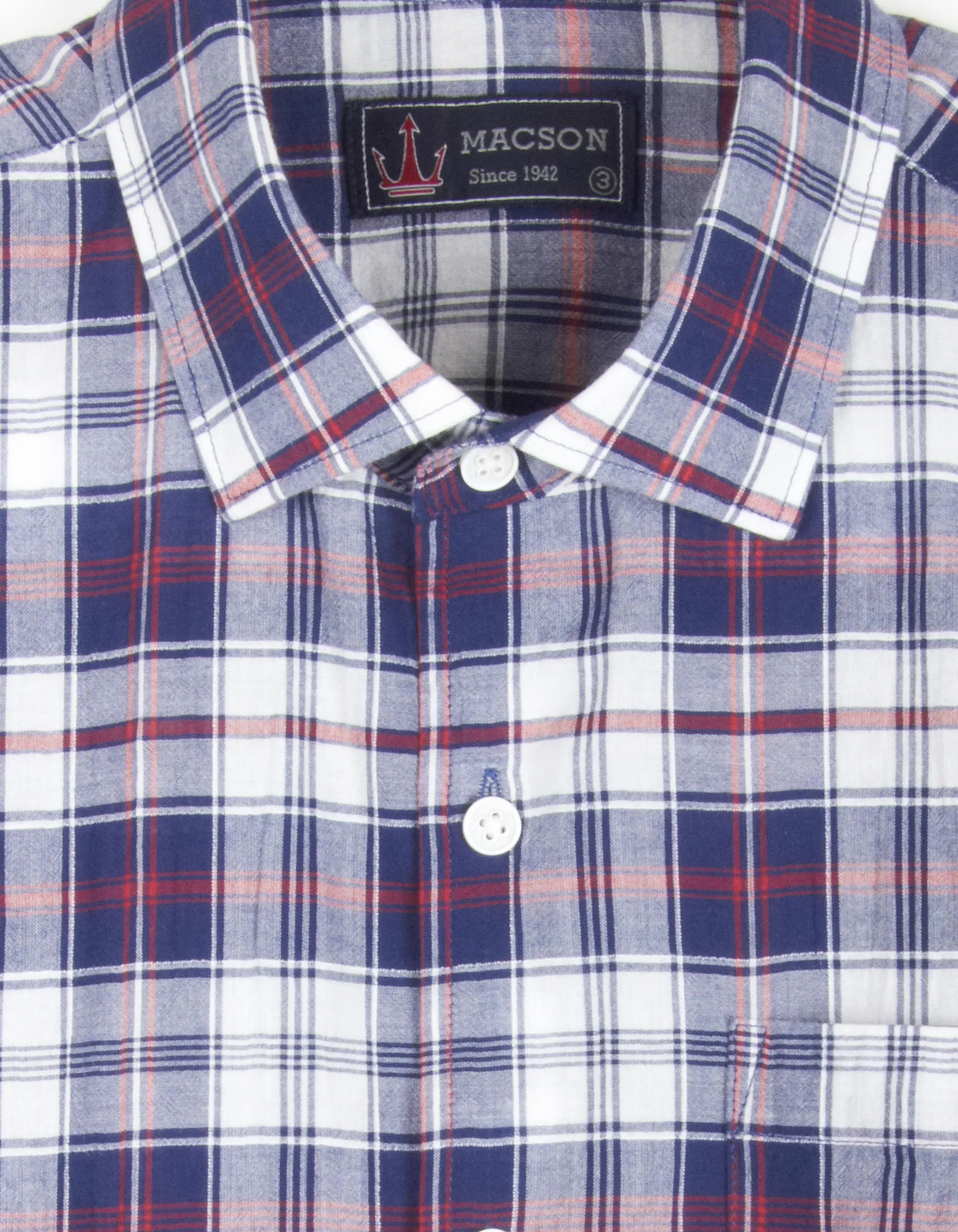 Camisa de cuadros de manga corta