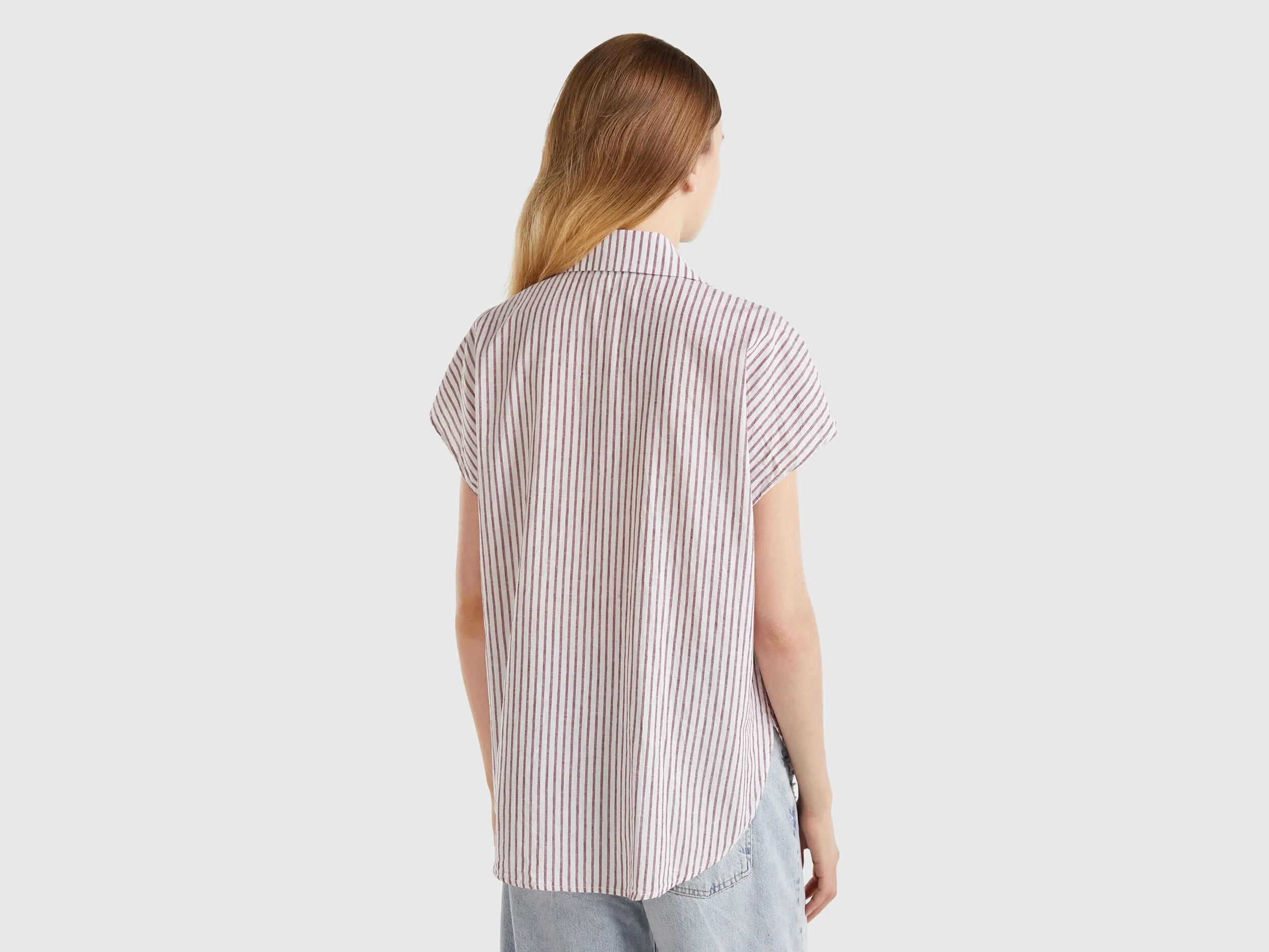Camisa de manga corta de rayas