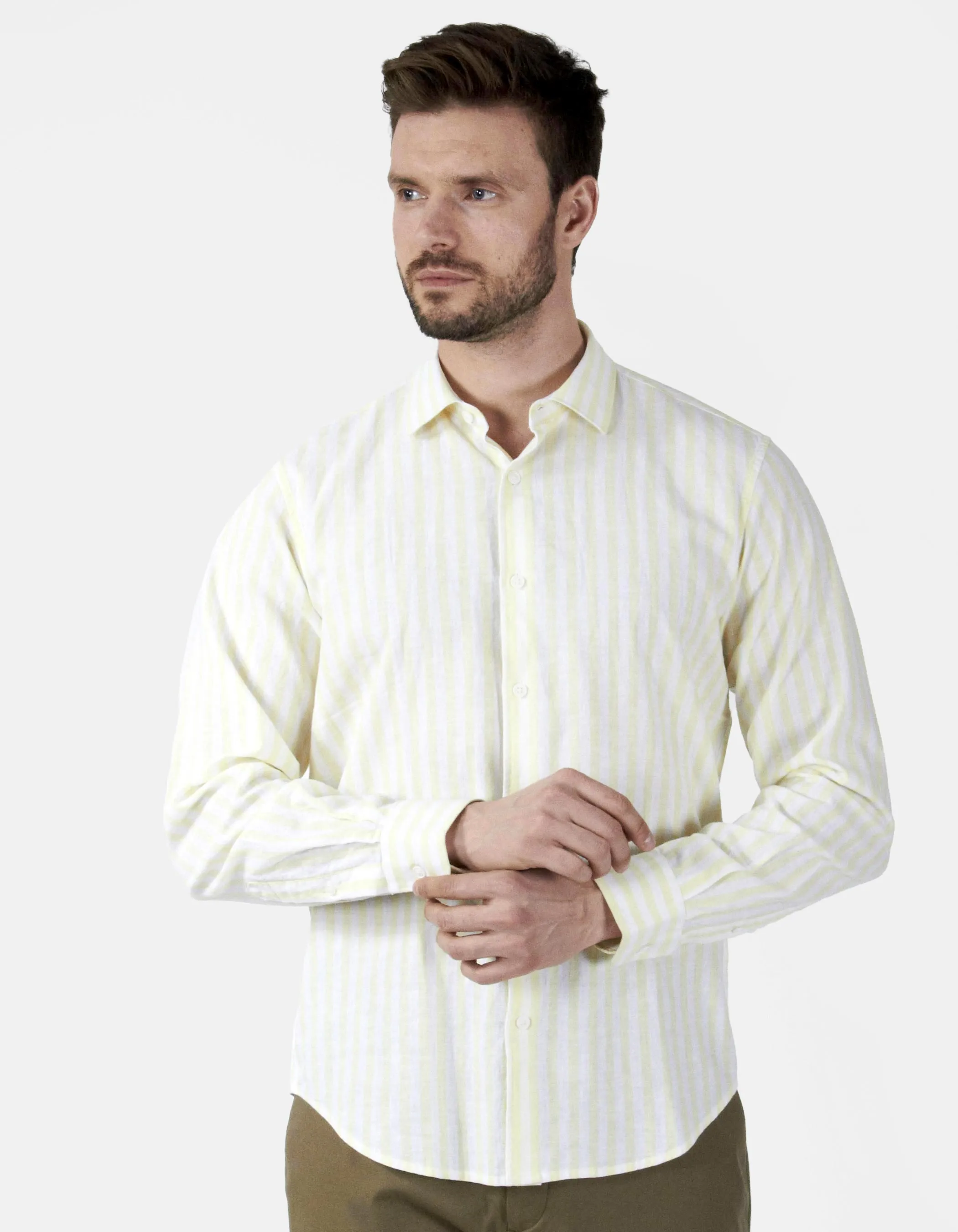 Camisa de rayas anchas