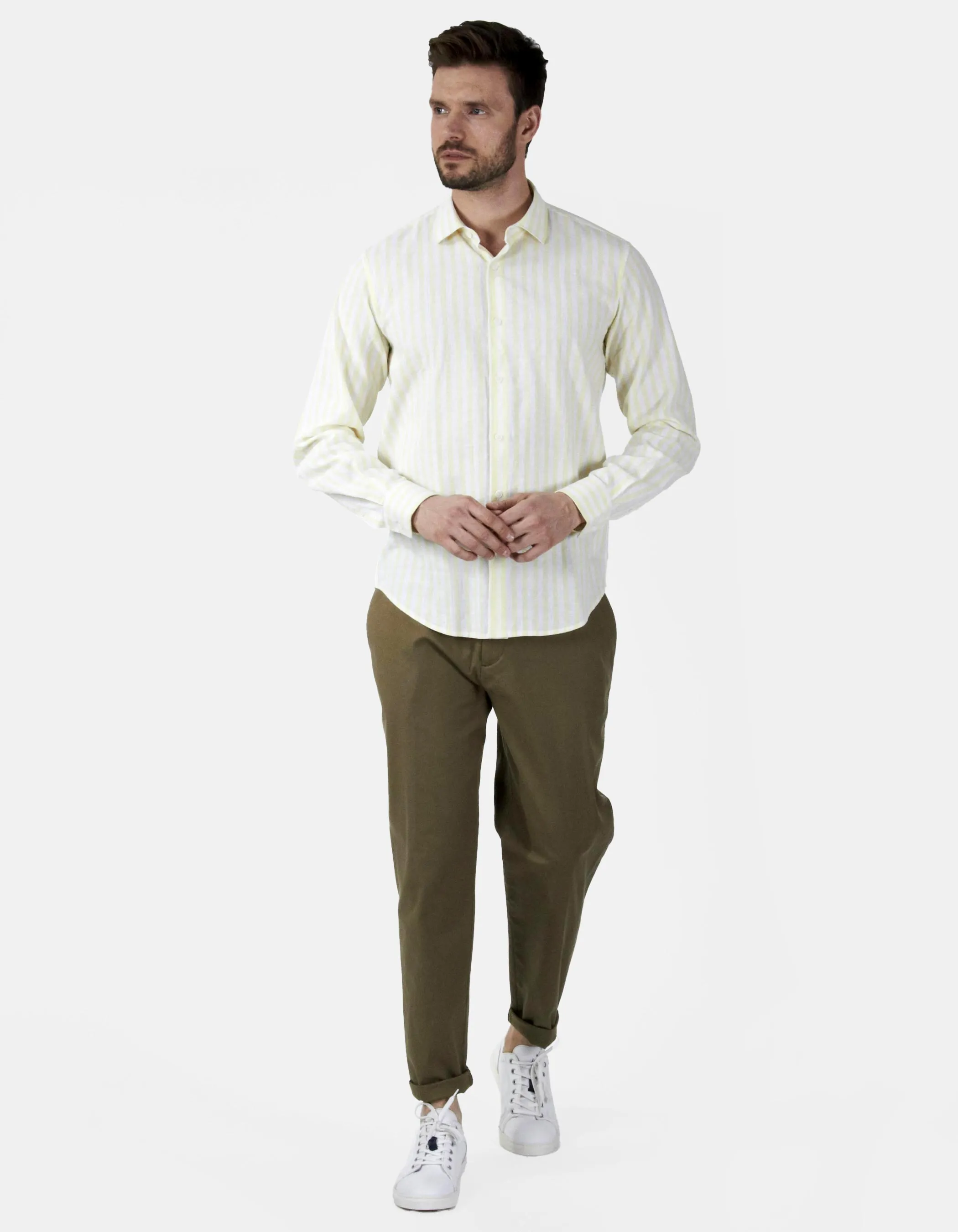 Camisa de rayas anchas