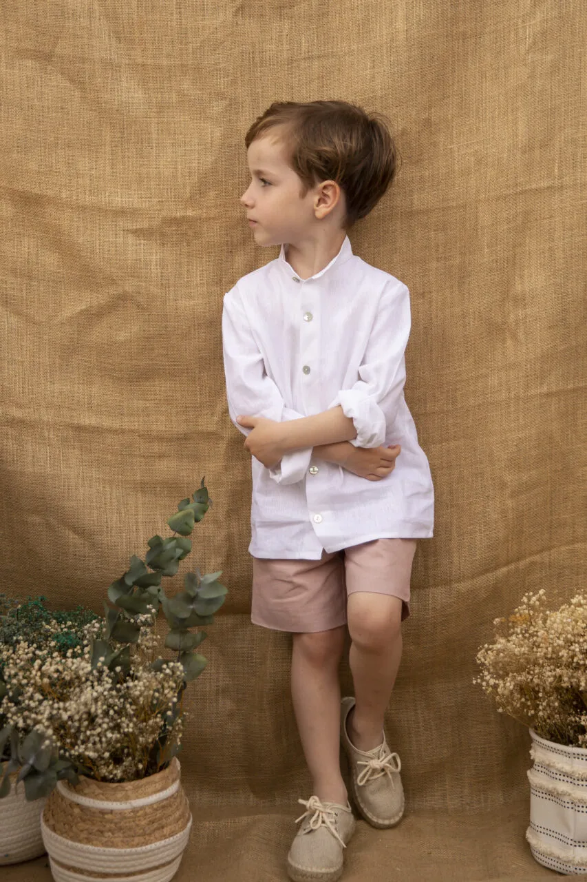 CAMISA LUCAS DE LINO BLANCA