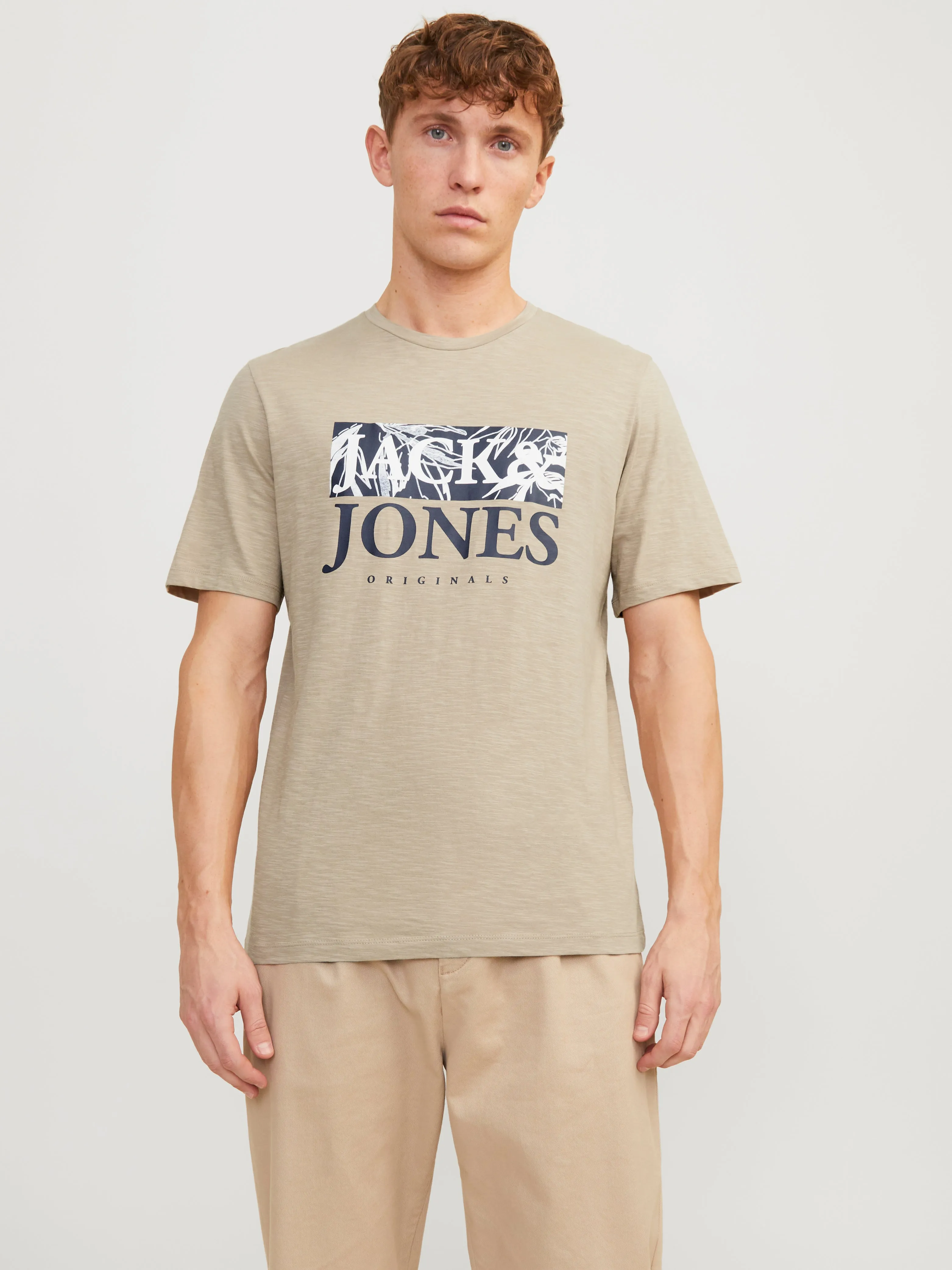 Camiseta Estampado Cuello redondo | Beige | Jack & Jones®