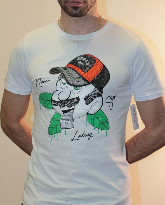 CAMISETA ORIGINAL HOMBRE LOWCOSTMANIA 5419 BLANCO