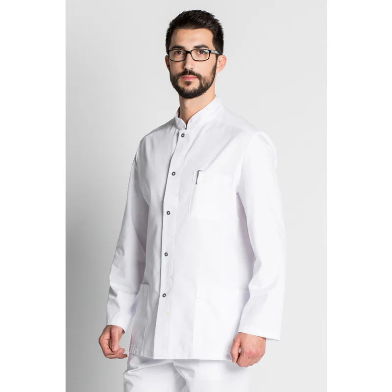 CHAQUETA BLANCA CABALLERO PESPUNTE PISTACHO  OFERTA