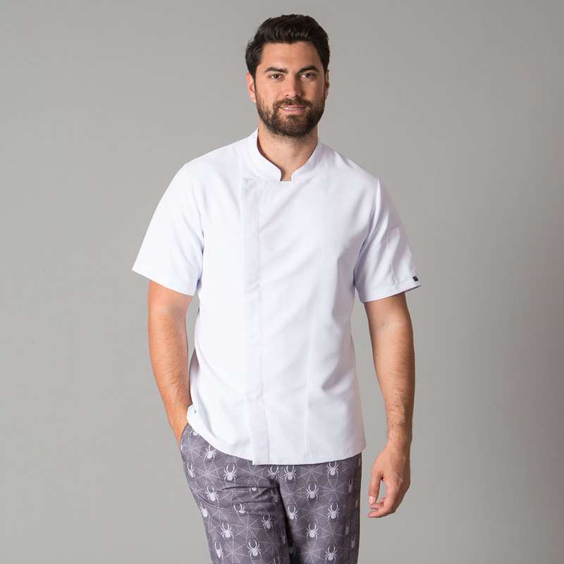 Chaqueta cocina blanca de microfibra Rivera - Gary's
