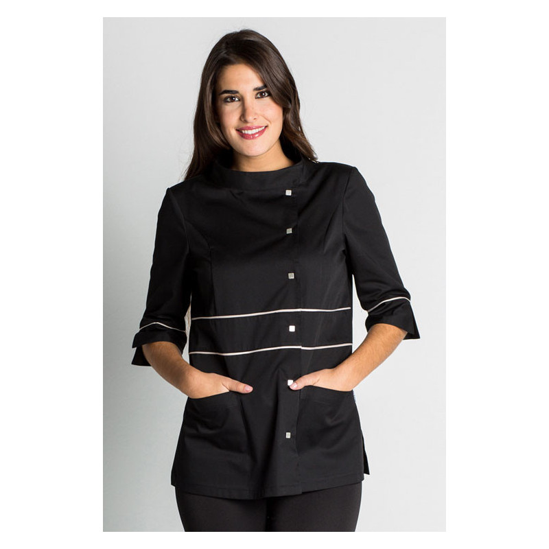 Chaqueta con vivo Satén en la cintura