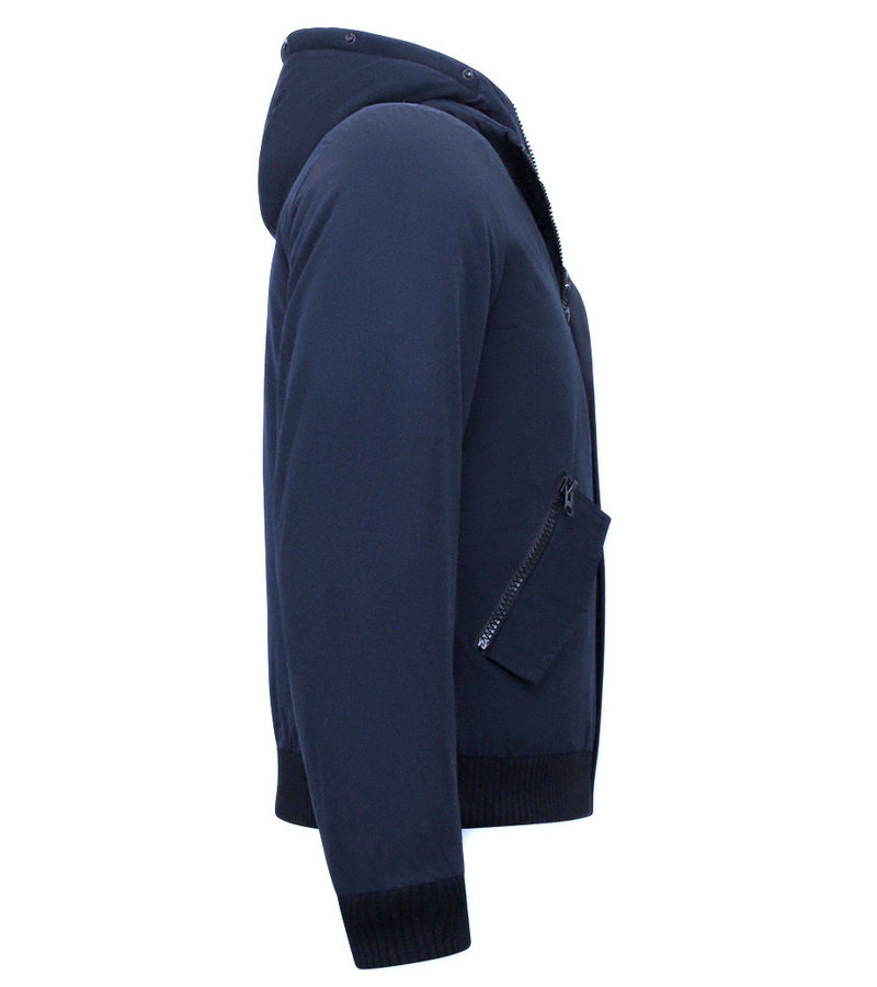 CHAQUETA CORTA DE INVIERNO PARA HOMBRE ACOLCHADA  7015  AZUL