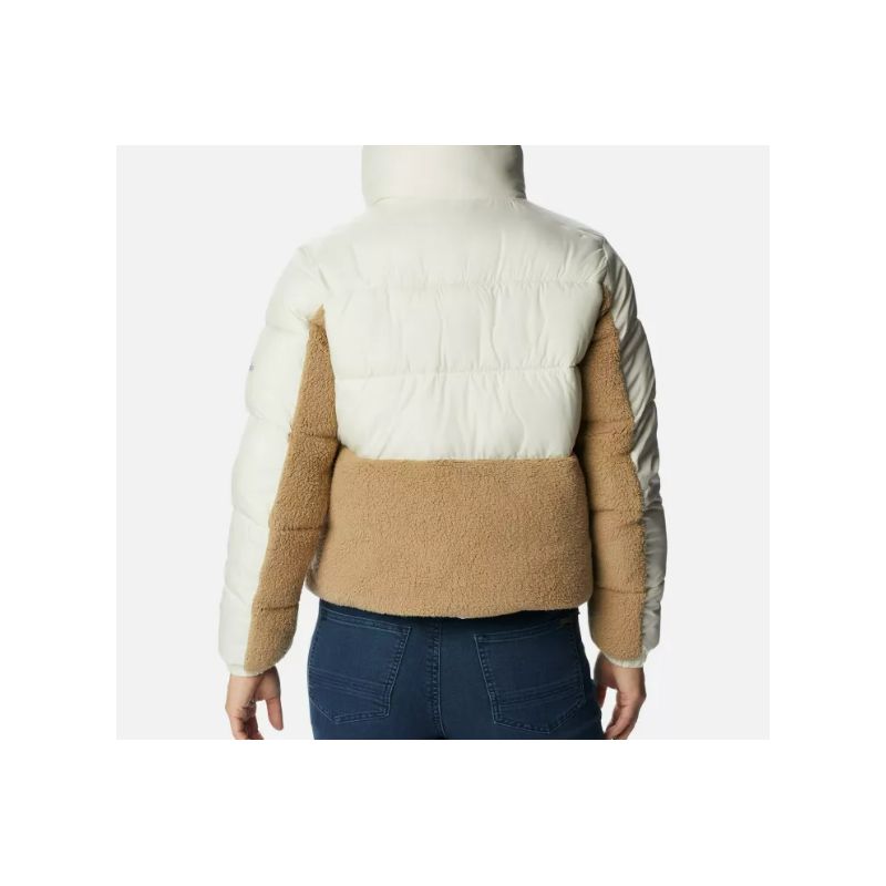 Chaqueta de plumón híbrida para mujer Columbia Leadbetter Point Sherpa (Chalk / Beach)