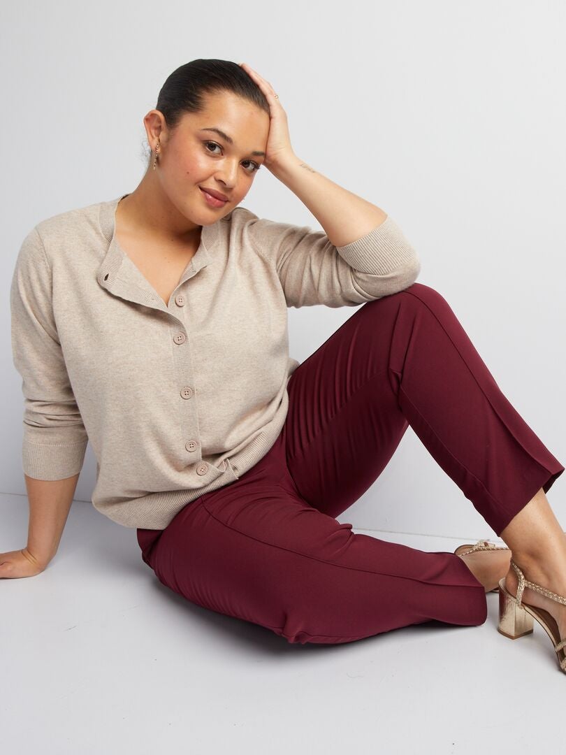 CHAQUETA DE PUNTO FINO  BEIGE