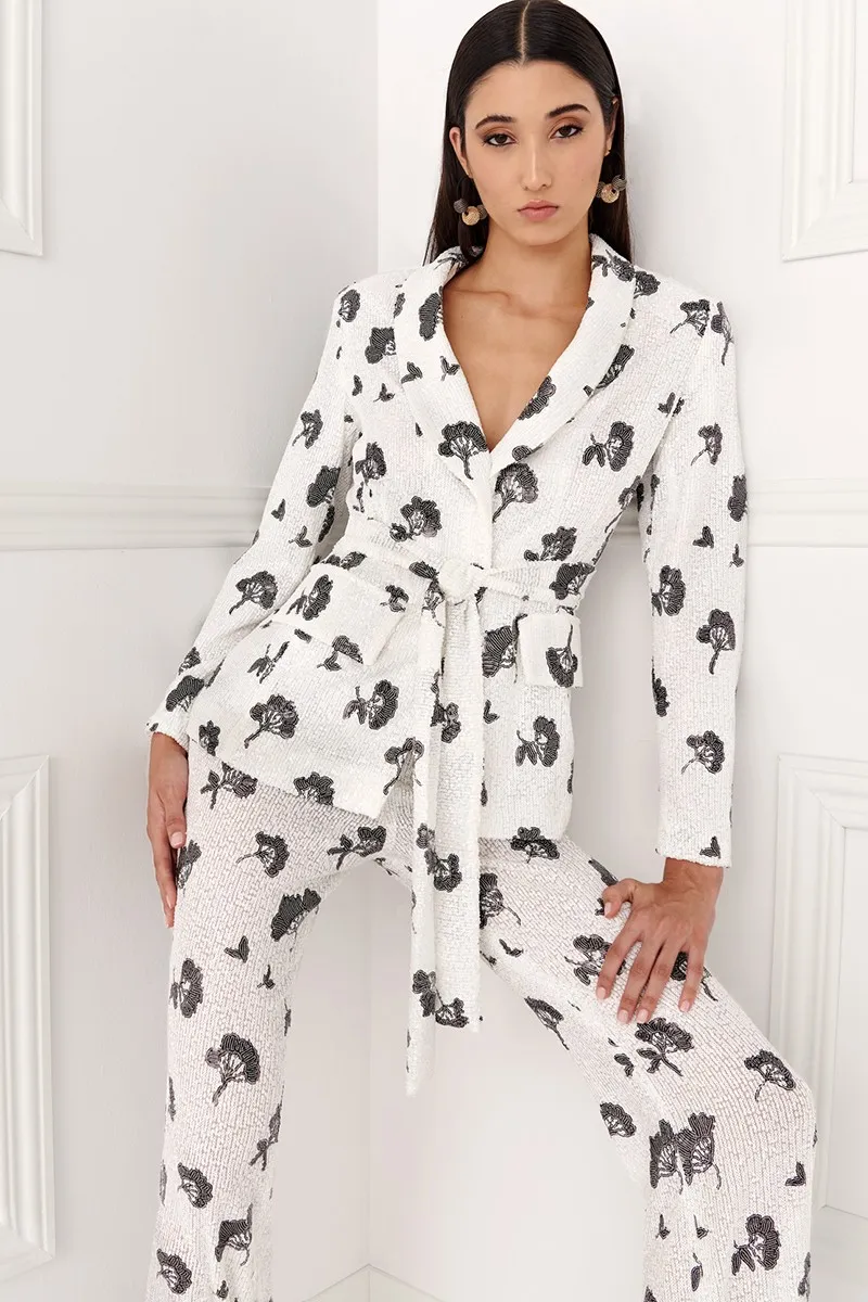 Chaqueta lentejuelas blanca Ivy