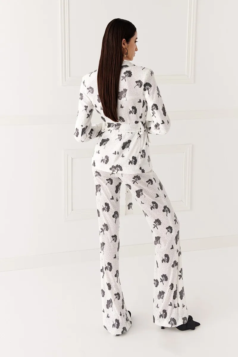 Chaqueta lentejuelas blanca Ivy