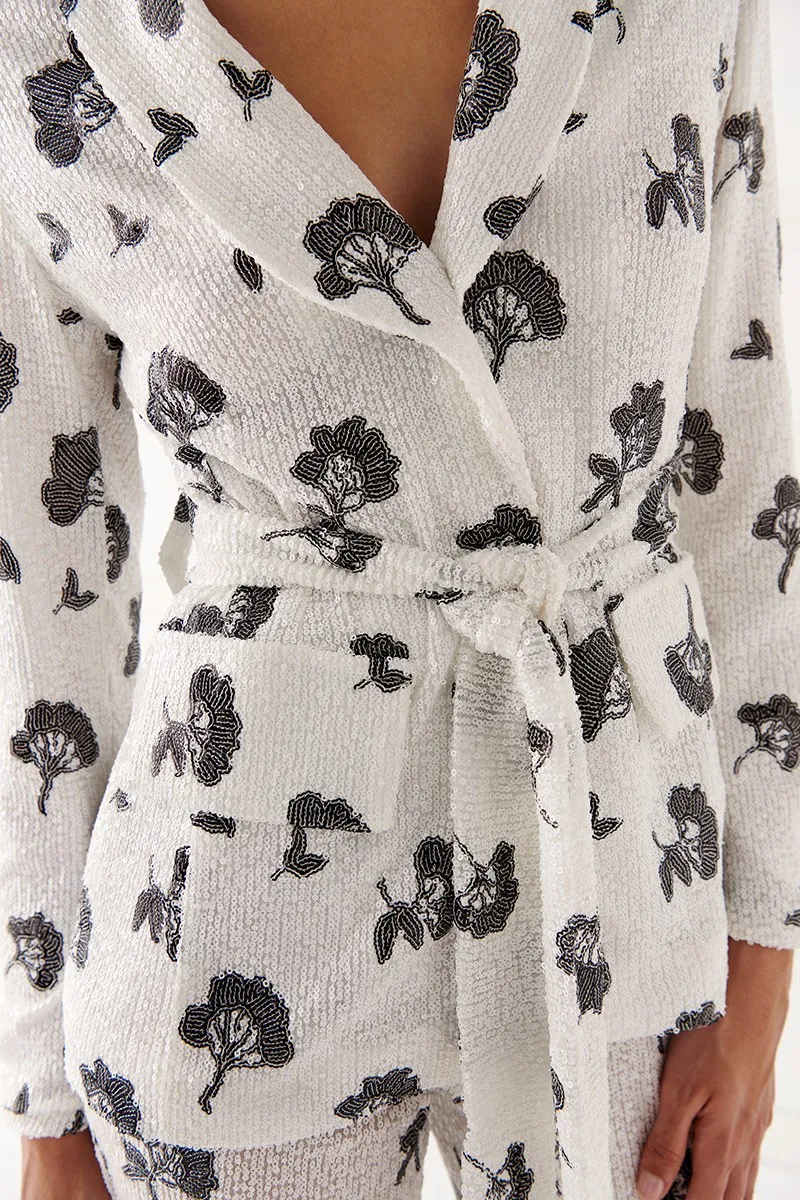 Chaqueta lentejuelas blanca Ivy