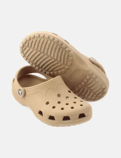 Crocs Zueco beige calado