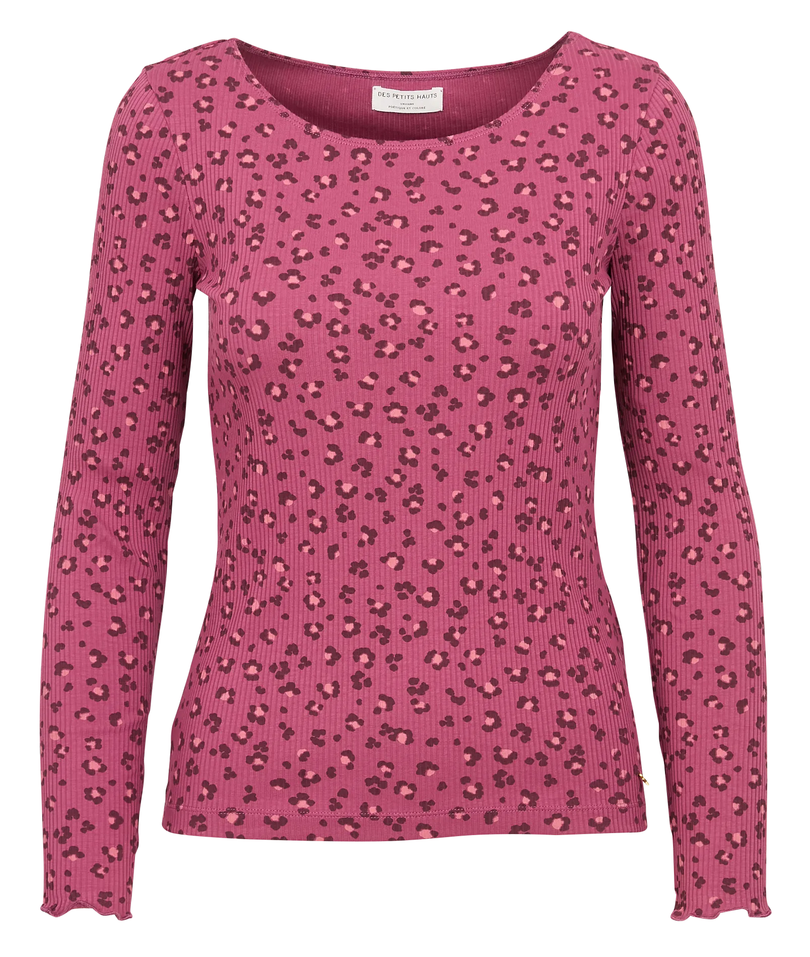 DES PETITS HAUTS HAILEY  CAMISETA DE CUELLO REDONDO CON MANGA 7/8 EN VIOLETA