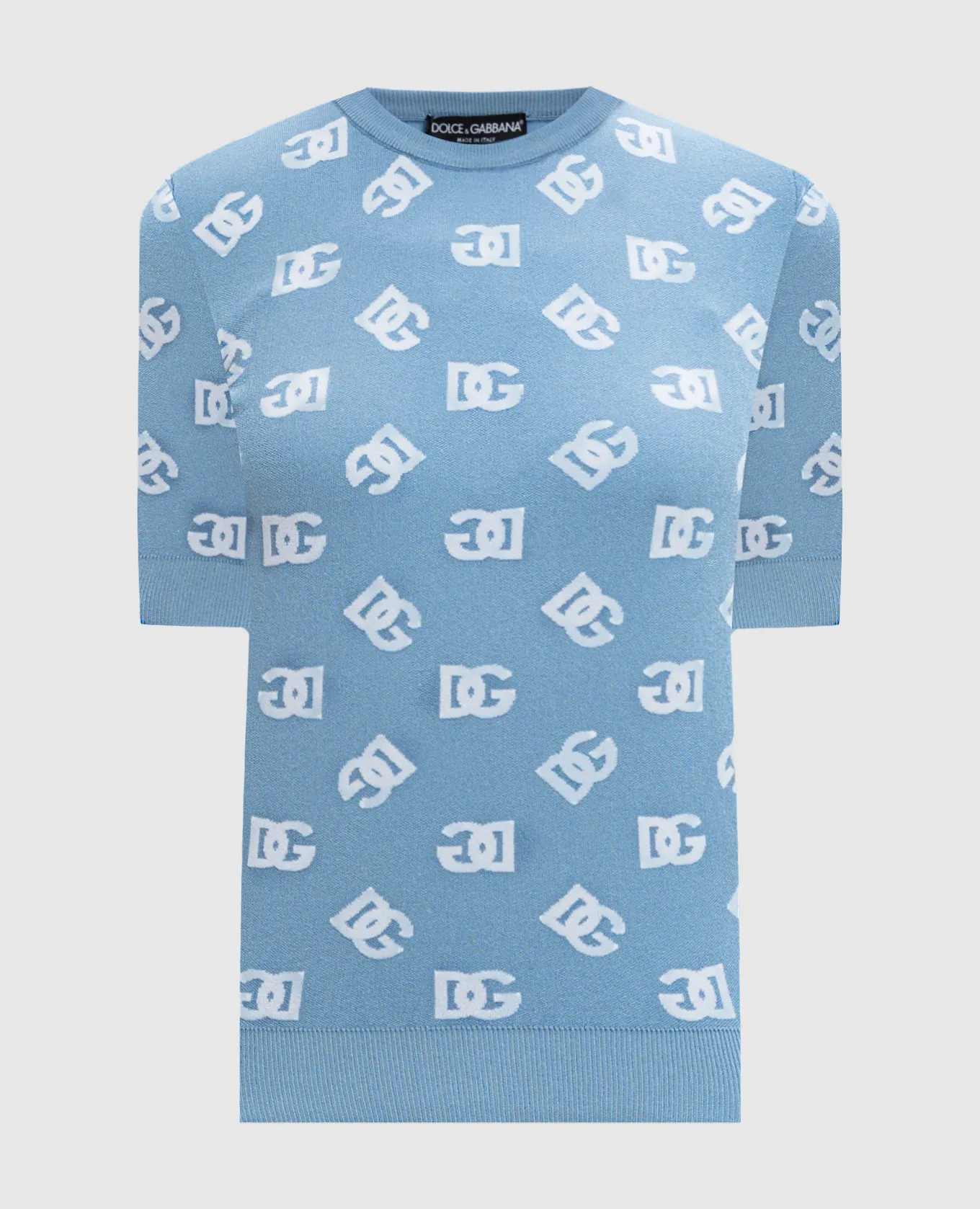 Dolce&Gabbana Blue top with logo pattern