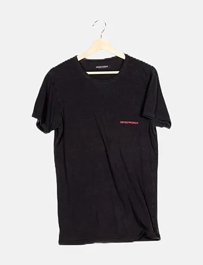 Emporio Armani Camiseta negra manga corta