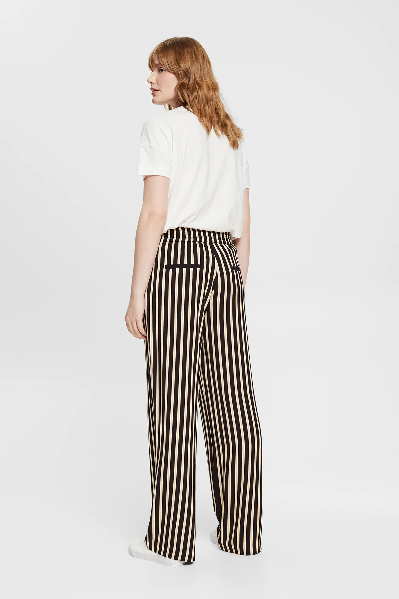 Esprit Pantalón rayas viscosa con ligero brillo