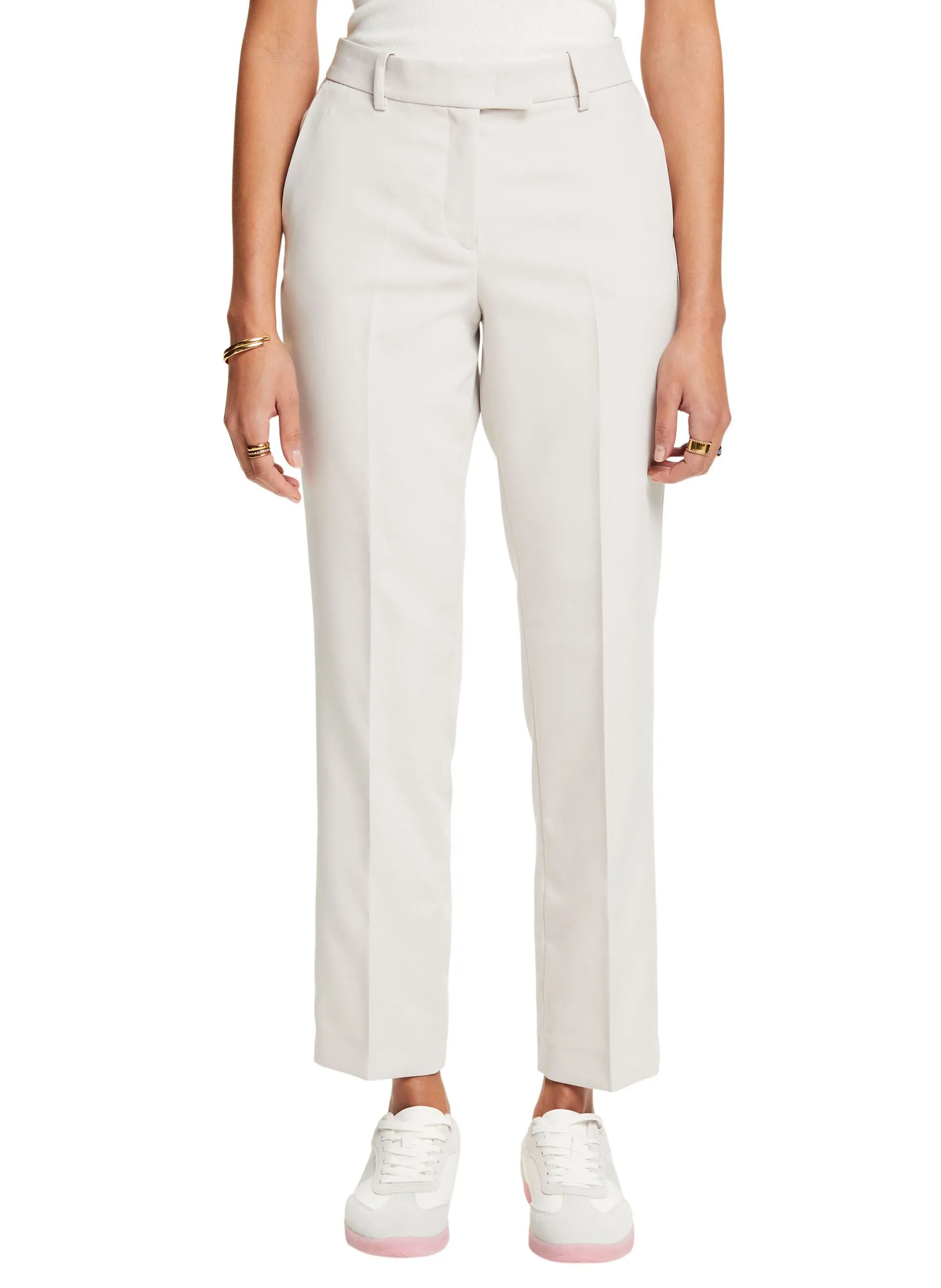 ESPRIT Pantalón recto en beige