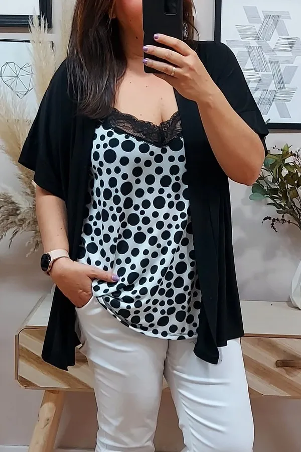 Kimono Negro Punto