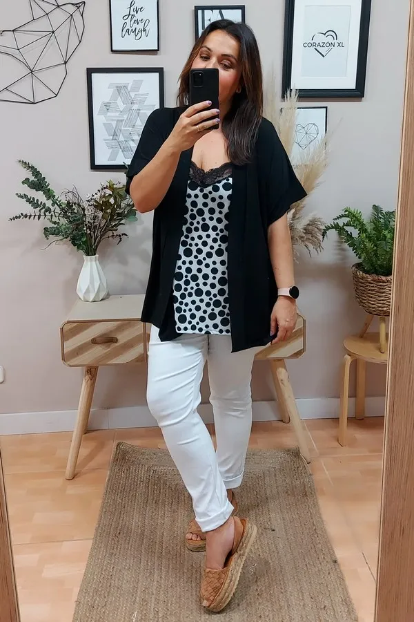 Kimono Negro Punto