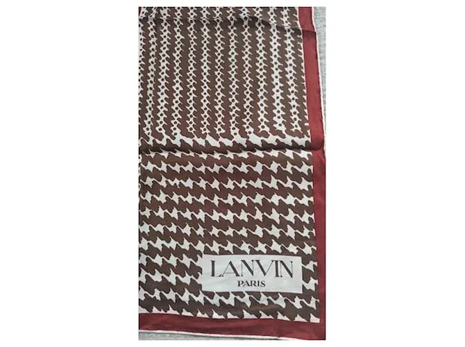 Lanvin Pañuelos Castaño Beige Burdeos 