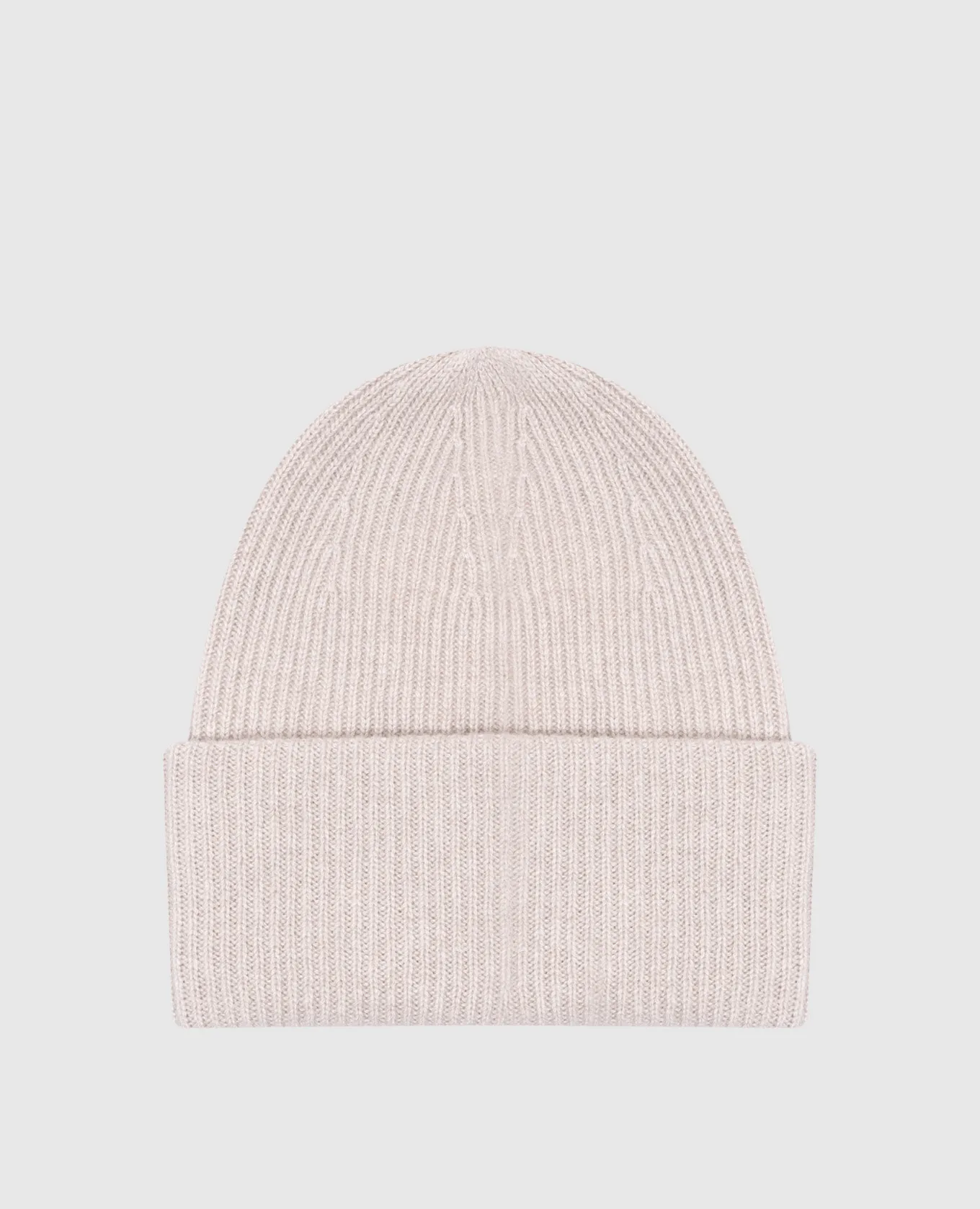 LISA YANG Beige Stockholm cap made of cashmere with a rib