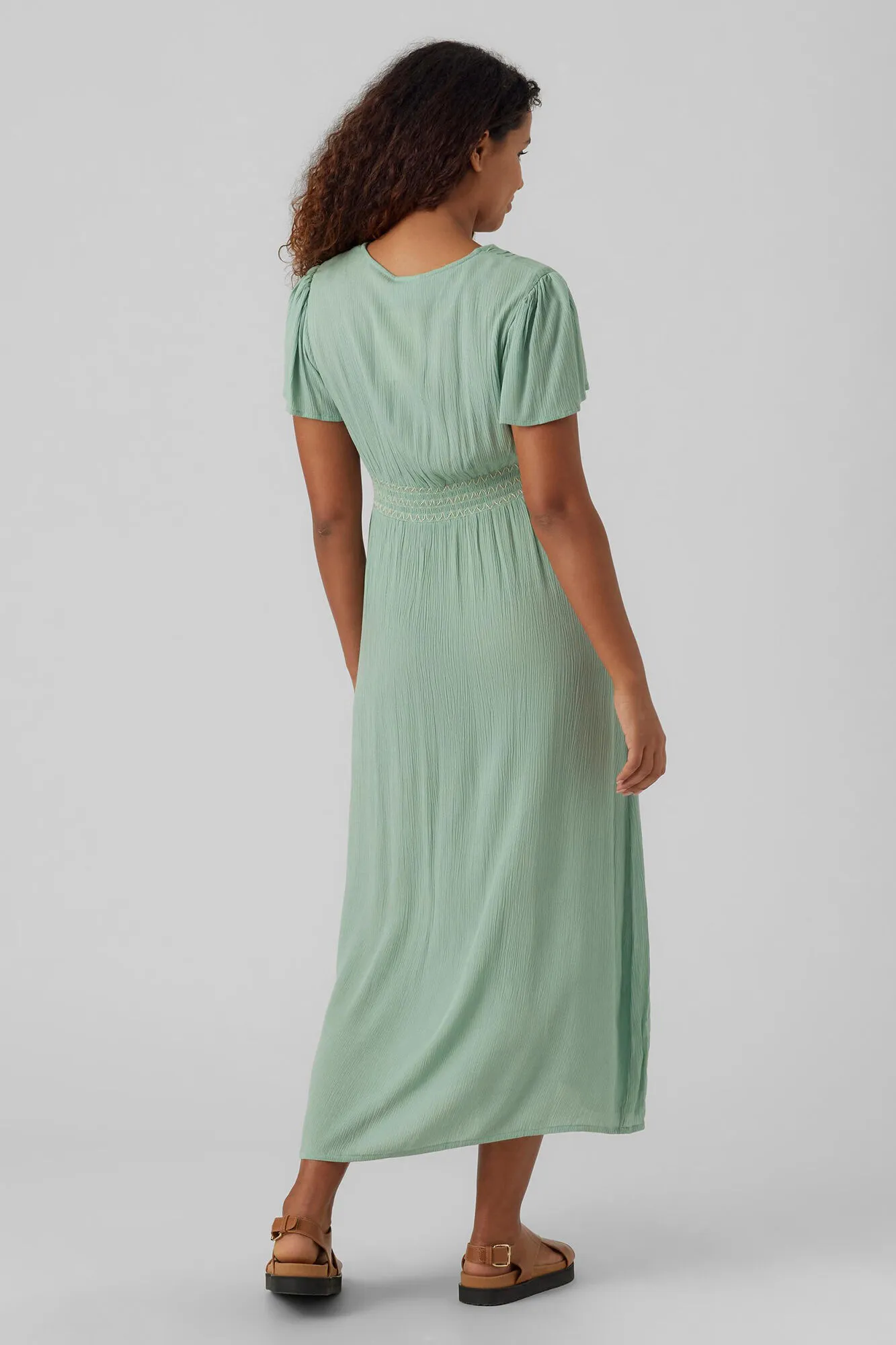 Mamalicious Vestido largo maternity de manga corta