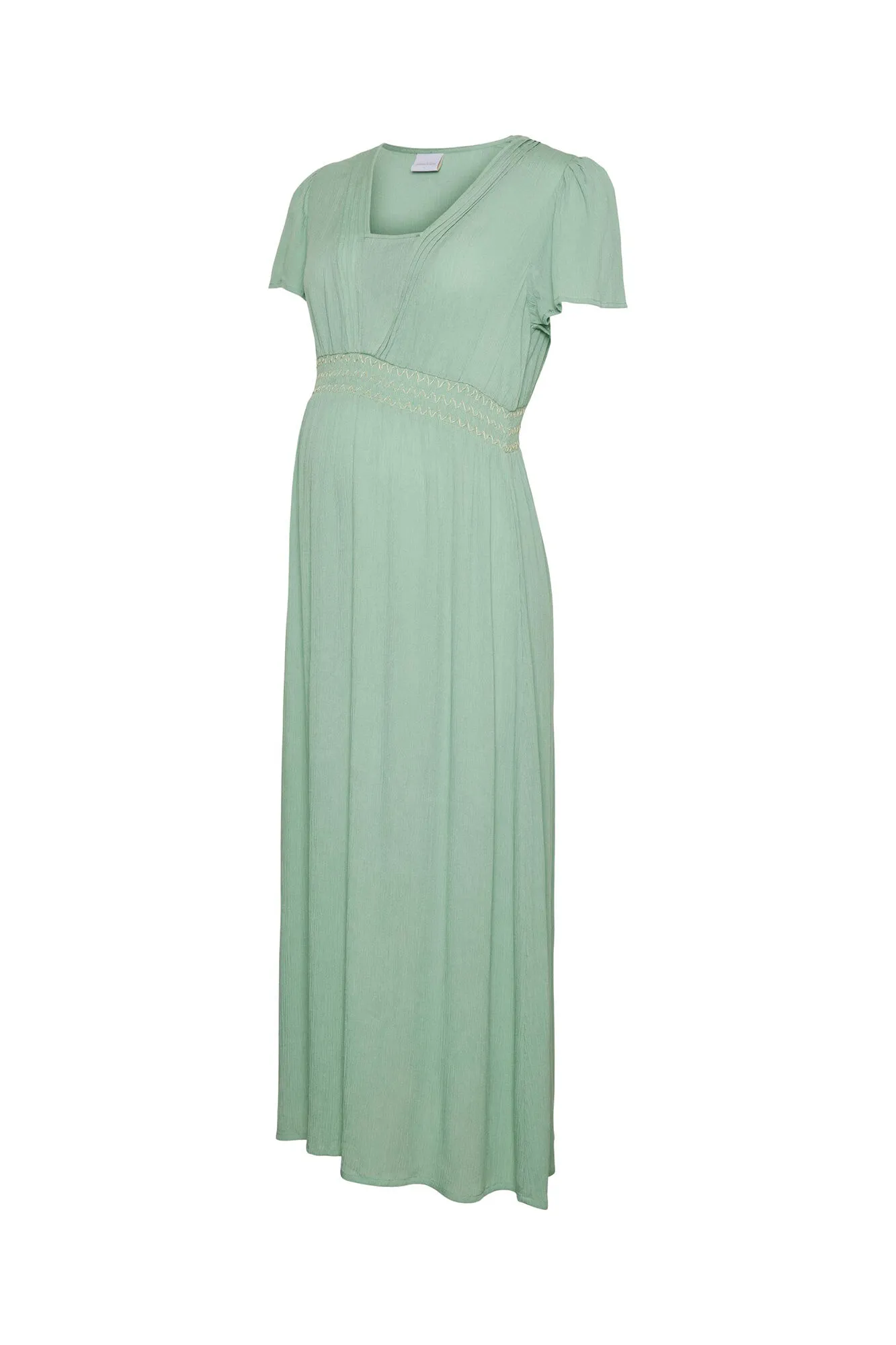 Mamalicious Vestido largo maternity de manga corta
