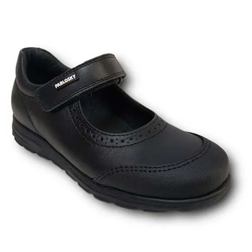 Merceditas Colegial Pablosky 334110 NEGRO CORDONETS