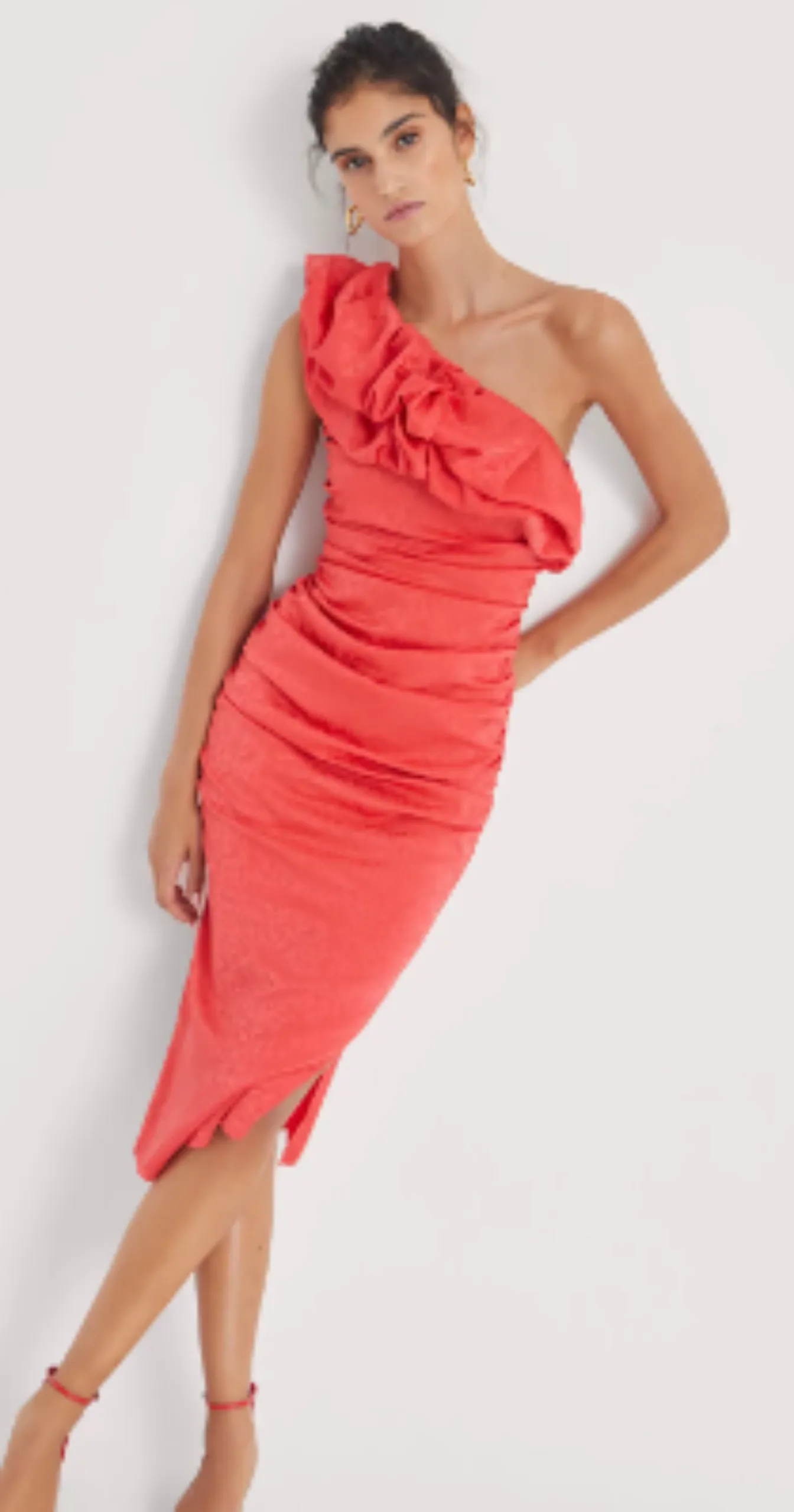 MIOH VESTIDO AVA ASIMÉTRICO DE ESTAMPADO JACQUARD