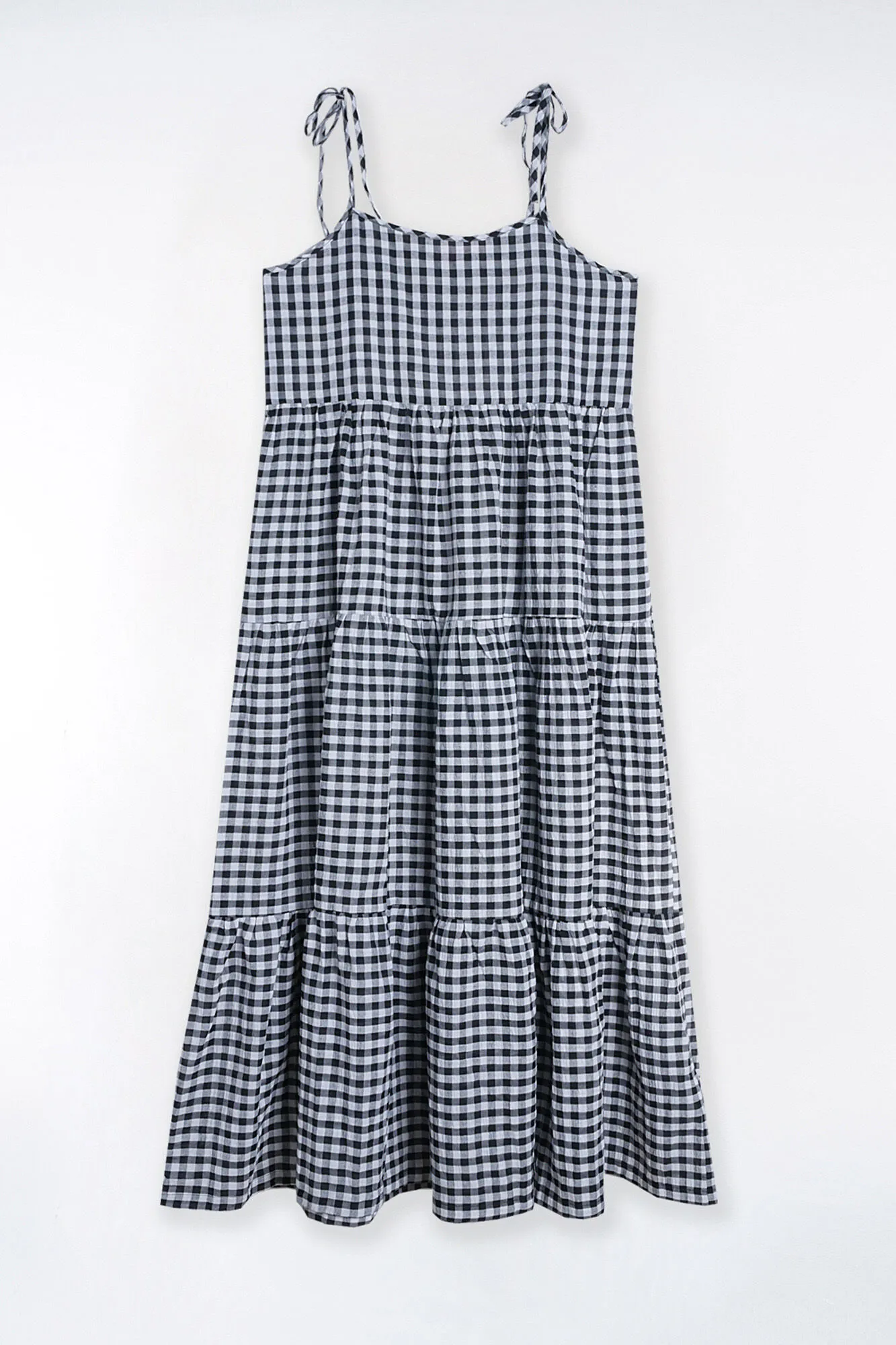 Ohma! Vestido maternity largo vichy
