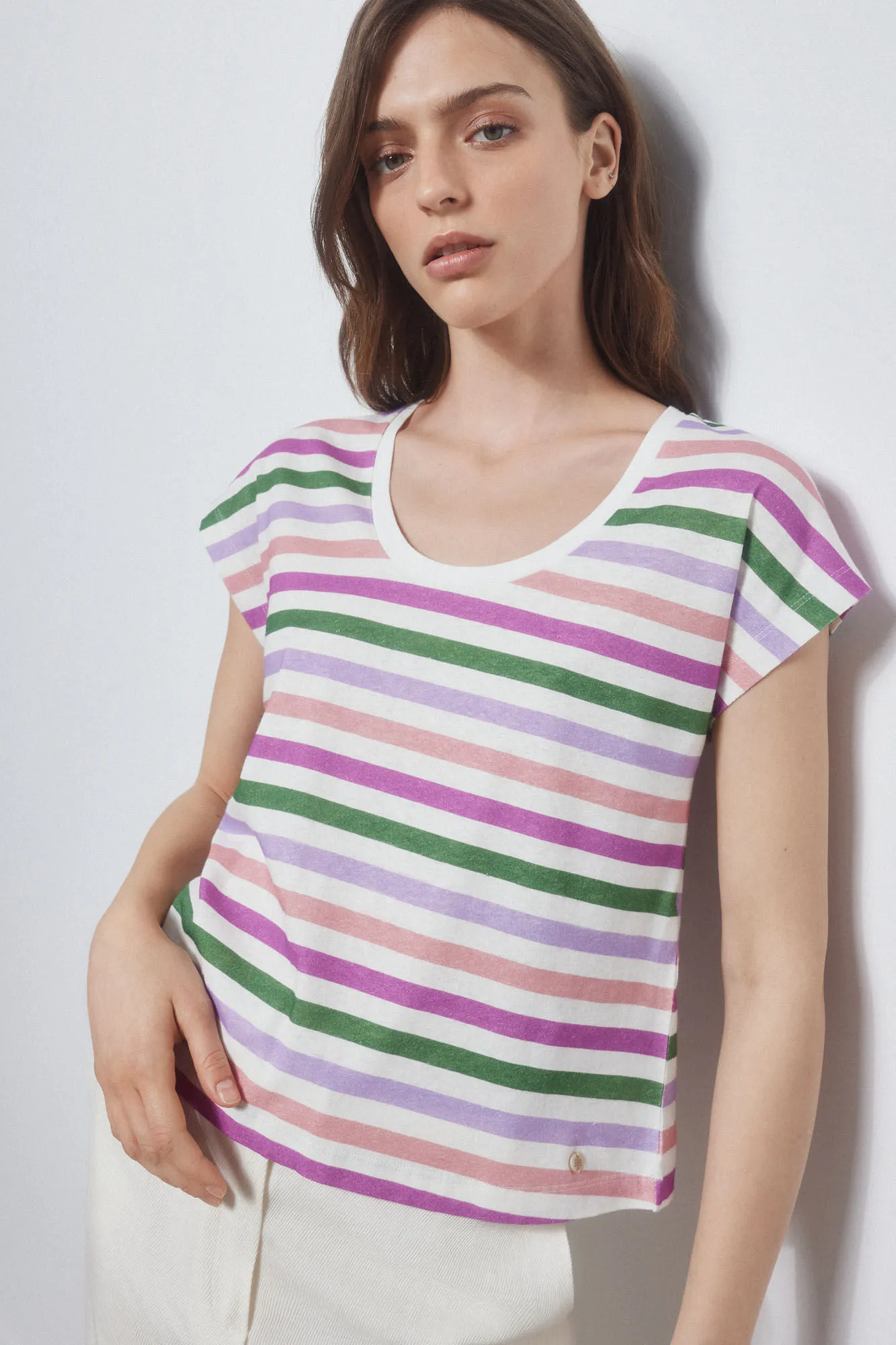 Pedro del Hierro Camiseta básica rayas