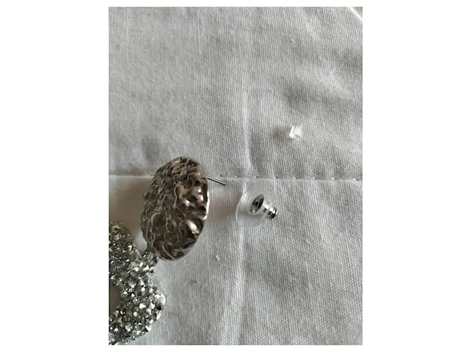 Pendientes colgantes rectangulares "MAX MARA" Plata 