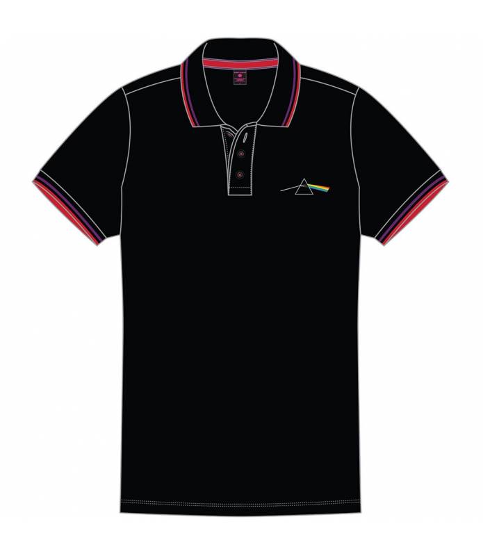 PINK FLOYD Shirt Dark Side of the Moon Prism Polo Licencia Oficial RockOff PFPS01MB