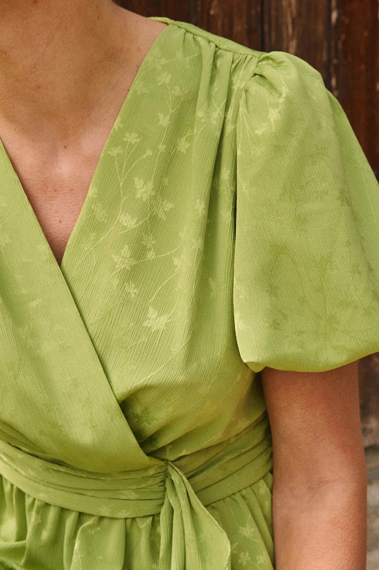 Polín Et Moi Vestido con lazo pistacho