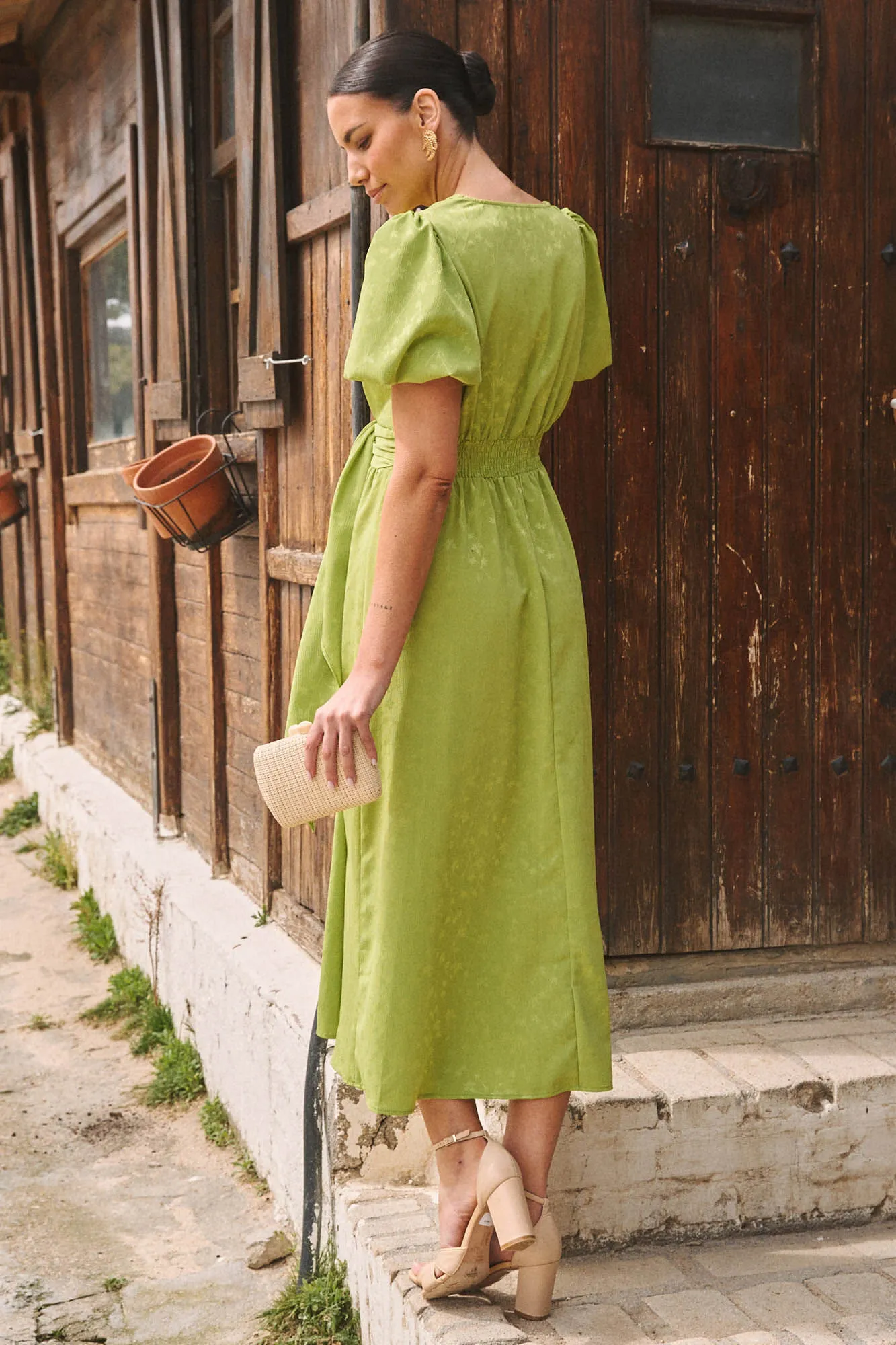 Polín Et Moi Vestido con lazo pistacho