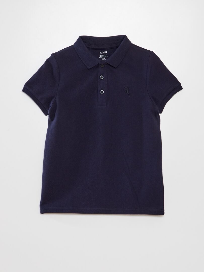 POLO DE PIQUé DE ALGODóN  AZUL