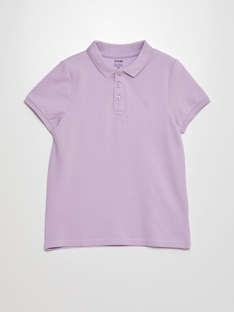 POLO DE PIQUé DE ALGODóN  PURPURA