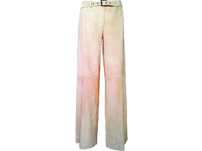 René Lezard * Luxus Lederhose von  ..,RENE LEZARD '' * Marlene Dietrich Sti * l Beige 