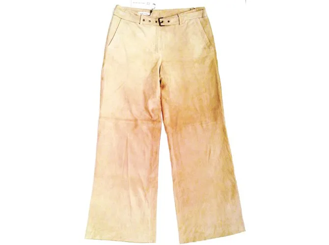 René Lezard * Luxus Lederhose von  ..,RENE LEZARD '' * Marlene Dietrich Sti * l Beige 