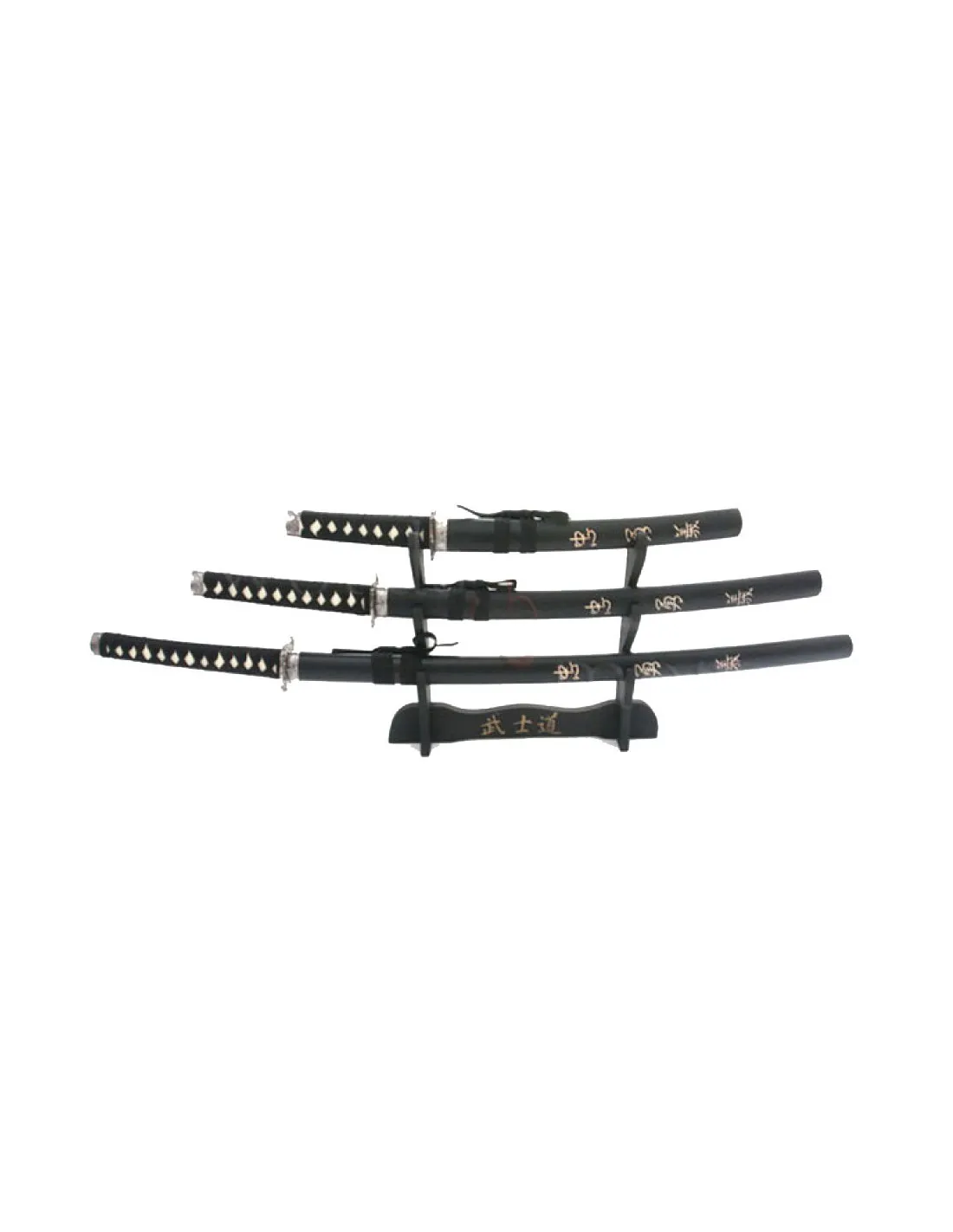 Set compuesto por Katana, Wakizashi y Tanto, incluye stand