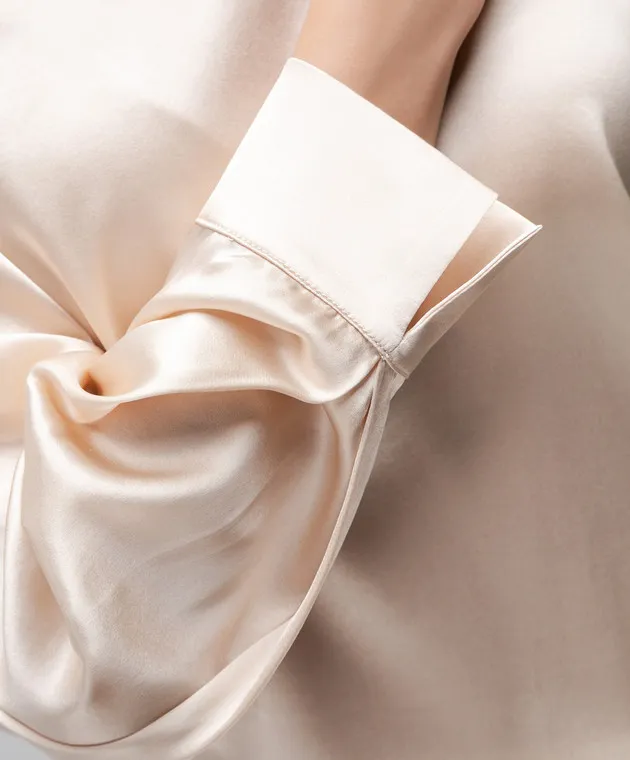 Solotre Beige silk blouse