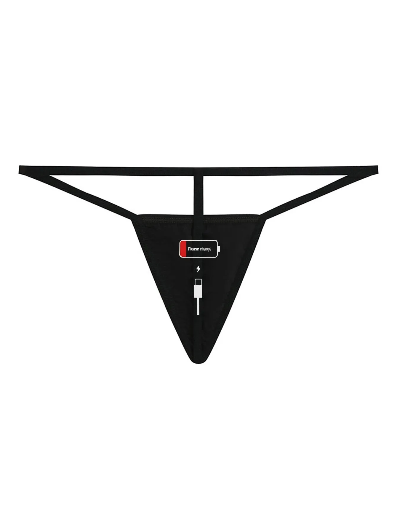 Tanga negro con estampado